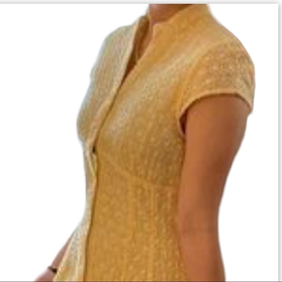 Ecologie Eyelet Lace Cap Sleeve A Line Dress - Picture 3 of 14